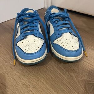 Blue and White Sneakers